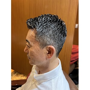 銀座　理容室　アイロンパーマ　直毛改善