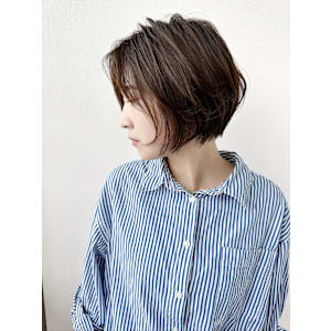 【MICHI 富田店　杉本 郁美】ショートボブ　ベージュ