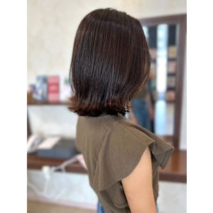 【MICHI 富田店　西村 亜矢】外ハネミディ　ブラウン