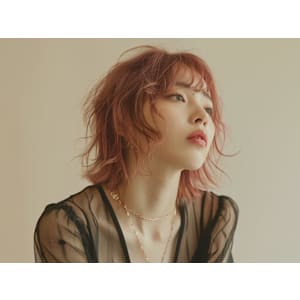 デザインカラー/レイヤーカット/ウェットヘア/オリーブベージ