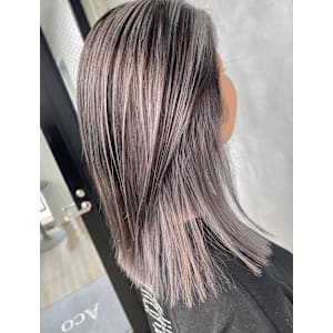 バレイヤージュ/エアタッチ/シルバー/グレージュ