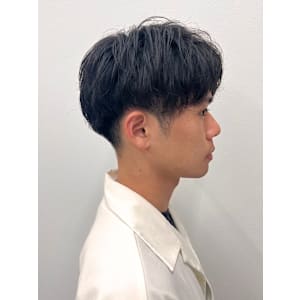 ニュアンスセンターパート 刈り上げ 緩めパーマ - MEN'S SALON SOLEIL by alfRed【メンズサロンソレイユ バイアルフレッド】掲載中