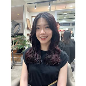 ハイライトレッド×韓国ヘア