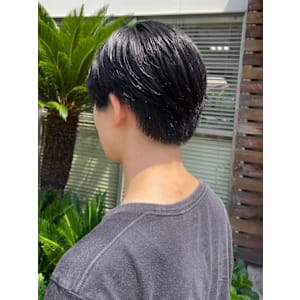 ツーブロックマッシュ 爽やか メンズカット ノーセット風