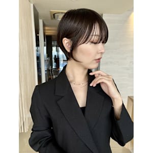 ショートボブ/丸みショート/ナチュラル/モード/西原晃