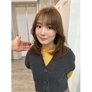 レイヤーカットセミディシアーカラー姫カットダークアッシュ横浜