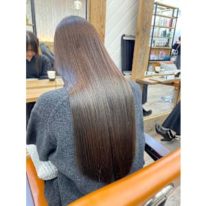 シンプルストレート柔らかい縮毛矯正艶髪髪質改善渋谷