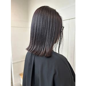 髪質改善トリートメント艶髪グレージュ外はねミディ渋谷道玄坂