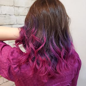 カット＋グラデーションカラーブリーチカラー