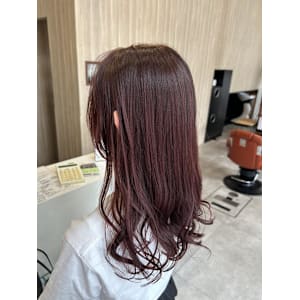 夏のピンクブラウン