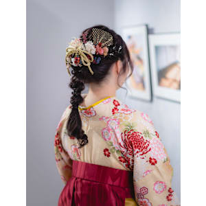 ★ドライフラワーをたくさん散りばめた編み下ろしの袴スタイル★