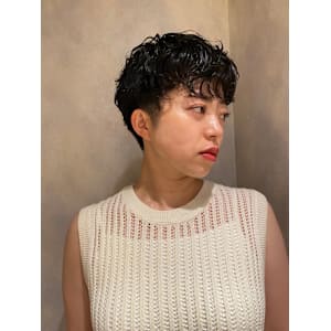 ショート／パーマ／マッシュショート