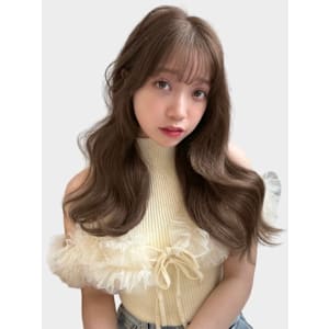 美髪デジタルパーマ薄めバング丸みワンカールシースルーバング