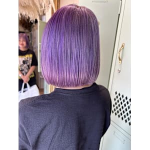 ビビットラベンダー/ブリーチ/ハイトーン/ボブ