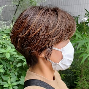 白髪ぼかしハイライトカラー