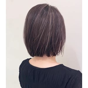 ラベンダーグレージュ細めハイライト