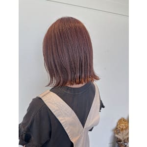 外ハネボブのピンクベージュカラー  【藤枝/藤枝駅】