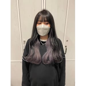 パープルブラック/ハイトーンカラー/デザインカラー髪質改善