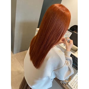 オレンジブラウン/オレンジカラー/ハイトーンカラー/美髪