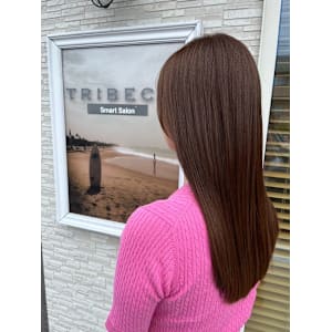 艶髪ロング/髪質改善/ナチュラルストレート/デザインカラー