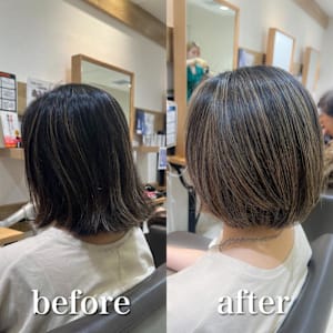 白髪ぼかし　セミディ　シアーカラー　【藤沢　藤沢駅】