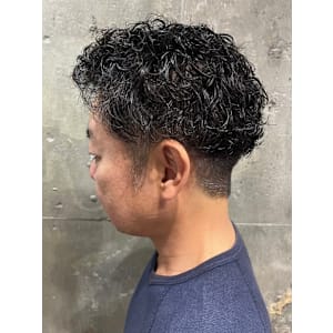 刈り上げ×ナチュラルウェーブパーマ