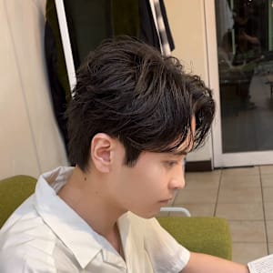 毛流れフェザーパーマ