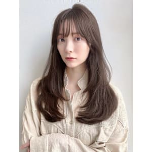 銀座20代韓国内巻きローレイヤー抜け感ベージュ