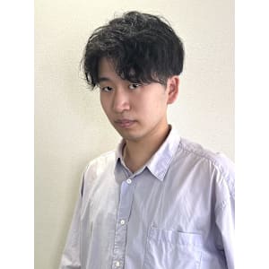 【平山明樹】波巻きパーマ／アップバング