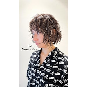 ハイライトとボブニュアンスパーマ
