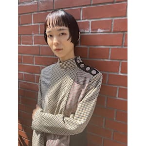 ミニボブ　モード　ボブ　ぱっつん前髪