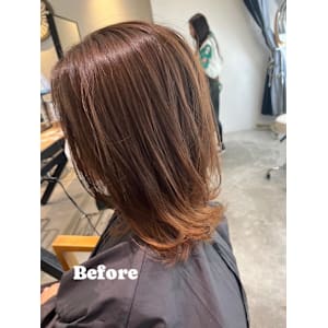 エンドハイトーングラデーションカラー/30代40代/姪浜