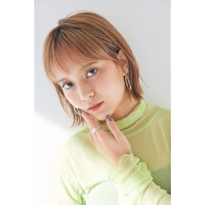 ハイトーンカラー×切りっぱなしボブ【池袋・池袋東口】