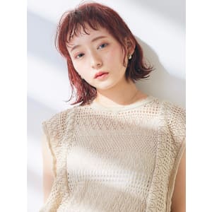 ボブ×暖色カラー×毛先パーマ【池袋・池袋東口】