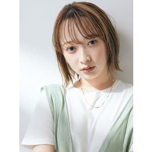 ナチュラルボブ×ハイライト【池袋・池袋東口】
