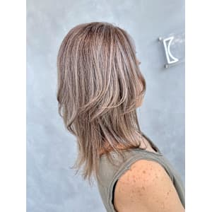 上品ハイライト/白髪ぼかし/大人ホワイトベージュ