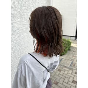 インナーカラー×オレンジ