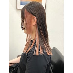 《kitin吉祥寺》クリアピンク　インナーカラー　ハイトーン