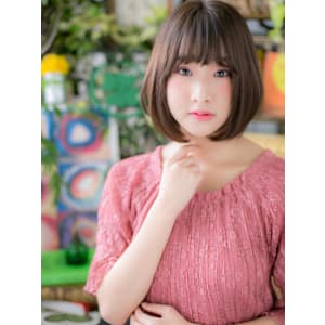 ツヤ感フェミニン＊大人ボブ　グレージュカラー