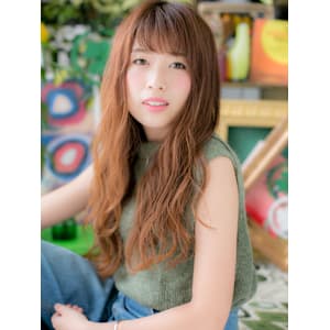 トレンド感☆アシンメトリー小顔ロング　レイヤーロング