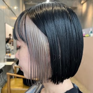 ボブ×イヤリングカラー