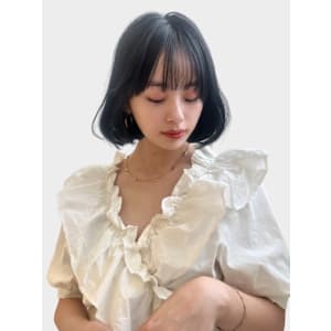 ボブ/韓国風/顔周りカット/タッセルボブ/透明感カラー/