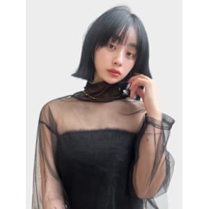 ボブ/韓国風/切りっぱなし/タッセルボブ/透明感カラー/