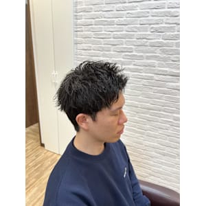 スパイキーショート×パーマ