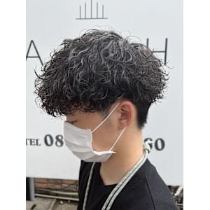 マッシュ×波巻きパーマ