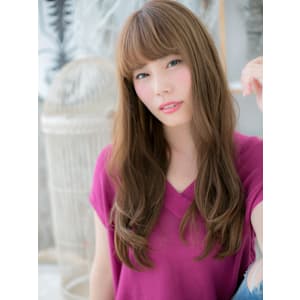大人かわいい韓国風小顔抜け感エアリーロング　レイヤーロング