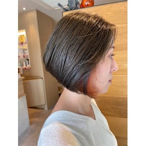 インナーカラー　オレンジカラー