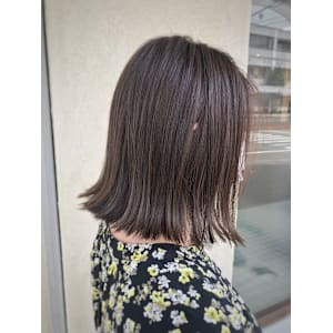 切りっぱミディマム×ナチュラルグレージュ