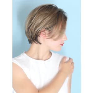 40代デザインカラーオリーブベージュ小顔レイヤーショート - INCEPTION  GINZA 銀座【インセプション】掲載中