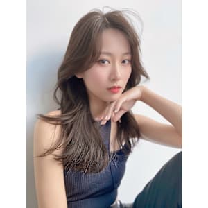 ロングヘア韓国ヘアレイヤーカット小顔カット2wayバング